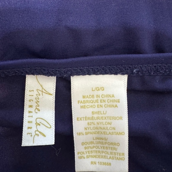 ❤️ANNE COLE SIGNATURE NAVY BIKINI/SWIM BOTTOM SIZE: LARGE - Picture 6 of 6